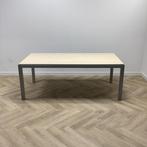 Tweedehands vergadertafel 200x100 cm,  ahorn -  grijs, Zakelijke goederen, Kantoor en Winkelinrichting | Kantoormeubilair en Inrichting