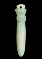Oude Egypte, late periode Faience Grote Wadj Papyrus scepter