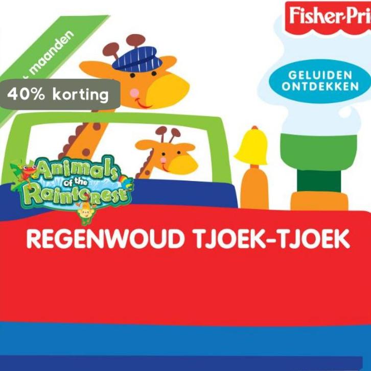 Regenwoud Tjoek- Tjoek Karton boekje / Fisher price J. Elist, Boeken, Kinderboeken | Baby's en Peuters, Gelezen, Verzenden