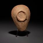 Byzantijns Terracotta Olie lamp met Griekse inscriptie.