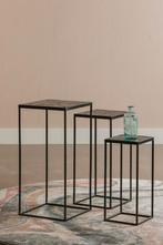 Bijzettafel Mangohout Carlin (set Van 3), Overige vormen, Nieuw, Industriële meubels, Hout