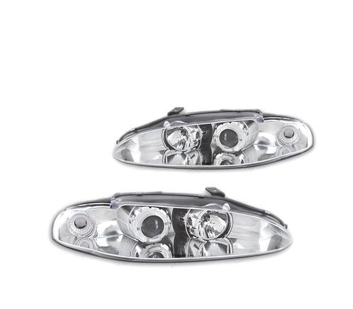 Phares Pour Mitsubishi Eclipse 97-99 AngelS Eyes Fond Chrom, Auto-onderdelen, Verlichting, Verzenden