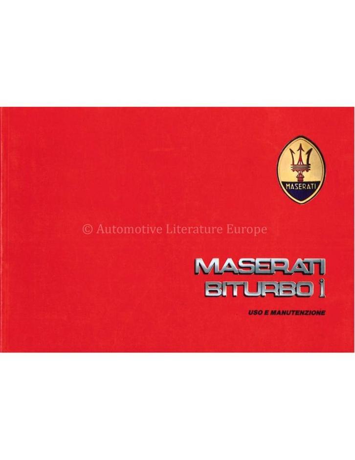 1986 MASERATI BITURBO I INSTRUCTIEBOEKJE ITALIAANS, Autos : Divers, Modes d'emploi & Notices d'utilisation, Enlèvement ou Envoi