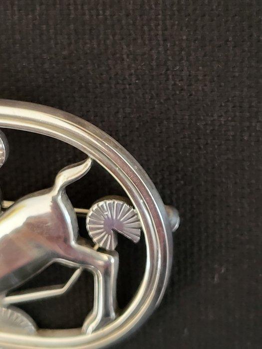Georg Jensen - Broche Zilver - No256 Hertenmotief, Bijoux, Sacs & Beauté, Bijoux anciens