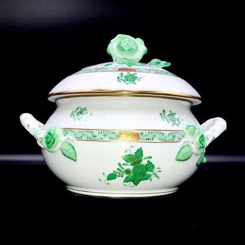 Herend - Artwork Tureen with Rose Knob Lid and Handles -, Antiek en Kunst, Antiek | Meubels | Tafels