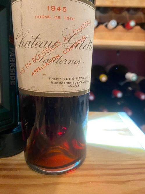 1945 Château Gilette Tete de Crême 1945 - Sauternes - 1, Verzamelen, Wijnen