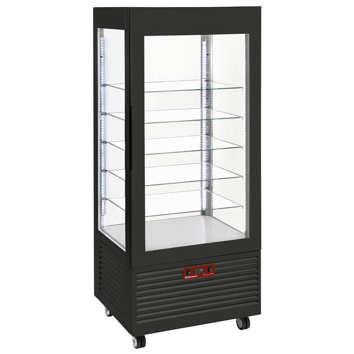 Vitrine 4 zijden T° negatief, 5 niveaus in glas, geventil, 4, Zakelijke goederen, Horeca | Keukenapparatuur, Koelen en Vriezen
