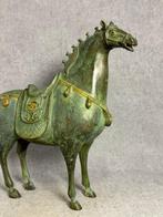 Beeld, Tang-Stijl paard - 30.5 cm - Brons, Antiek en Kunst