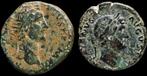 Romeinse Rijk. Lot of 2 Æ coins Antoninus Pius (AD 138-161),, Postzegels en Munten