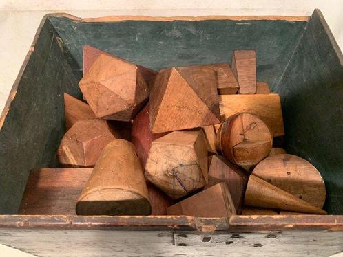 Solides géométriques en bois (28) - Bois, Antiquités & Art, Curiosités & Brocante