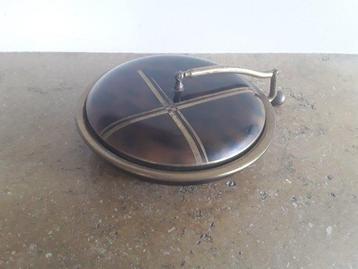 Tafelspiegel- kaptafelmodel - Metaal - Art Deco poederdoos