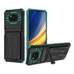 Xiaomi Poco X3 - Armor Card Slot Hoesje met Kickstand -, Nieuw, Verzenden