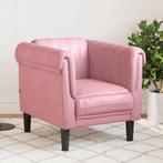 vidaXL Fauteuil fluweel roze, Huis en Inrichting, Zetels | Zetels, Verzenden, Nieuw