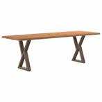 vidaXL Eettafel met natuurlijke rand 240x80x74 cm eikenhout, Huis en Inrichting, Tafels | Eettafels, Verzenden, Nieuw