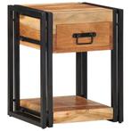 vidaXL Nachtkastje met lade Bruin 40 x 35 x 50 cm Massief, Huis en Inrichting, Slaapkamer | Nachtkastjes, Verzenden, Nieuw