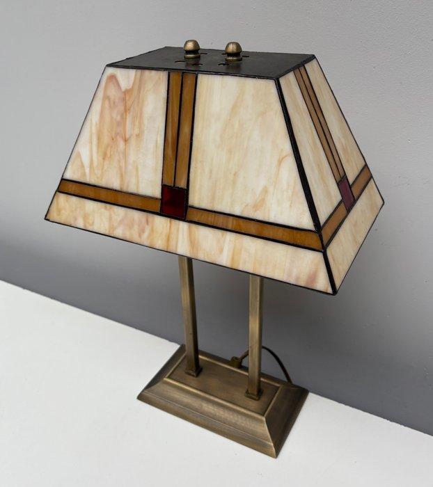 Tiffany (Style) - Tafellamp - Glas-in-lood, Antiquités & Art, Curiosités & Brocante