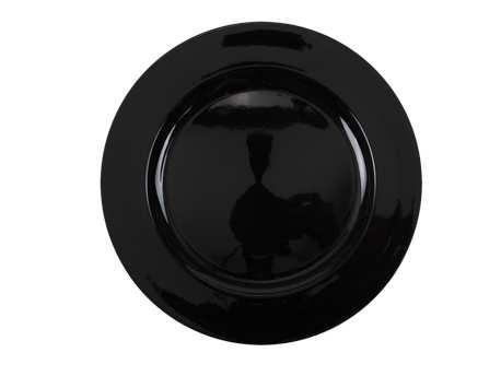 Onderbord Black Zwart 33 cm. rond  onderbord, Huis en Inrichting, Woonaccessoires | Kunstplanten en Kunstbloemen, Nieuw
