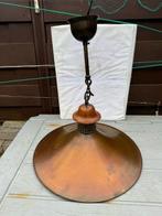 Plafondlamp - fraaie vintage plafondlamp met koperen kap -