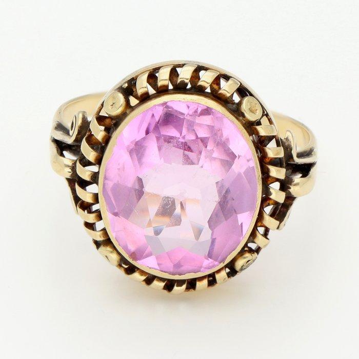 Zonder Minimumprijs - Ring - 14 karaat Geel goud - 8.64ct., Handtassen en Accessoires, Ringen