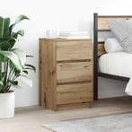 vidaXL Nachtkastjes 3 lades 2 st 39x35x65 cm ambachtelijk, Huis en Inrichting, Slaapkamer | Nachtkastjes, Verzenden, Nieuw