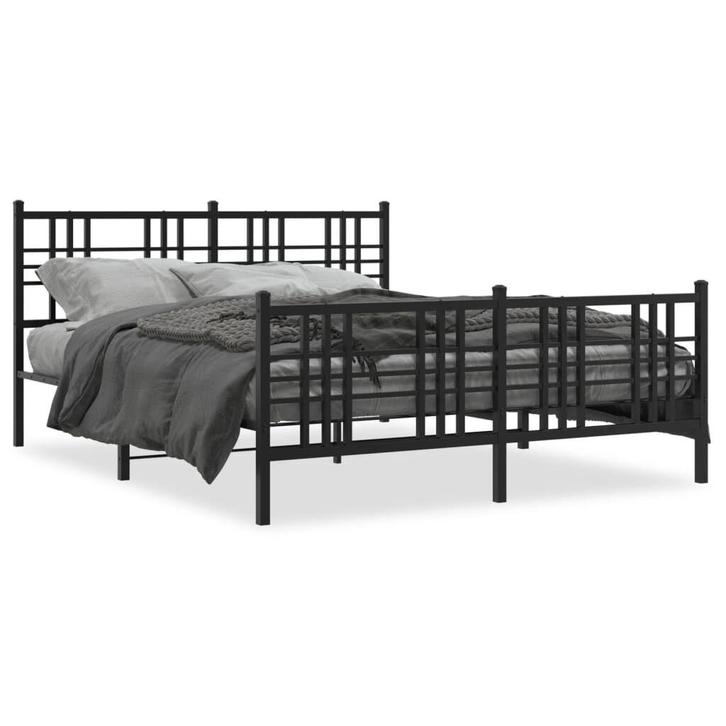 Staal Bedframe Zwart 150x200 | Tweede Kansje OP=OP, Maison & Meubles, Chambre à coucher | Lits, Envoi