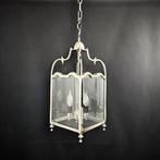 Lamp - Zware lantaarn pendelarmatuur 7,5kg. - Chroom, Glas