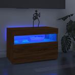 vidaXL Tv-meubel met LED-verlichting 60x35x40 cm bruin, Huis en Inrichting, Kasten |Televisiemeubels, Verzenden, Nieuw