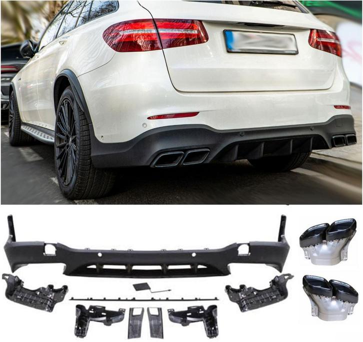 Geschikt voor Mercedes X253 GLC-Klasse SUV diffuser + uitlaa, Auto diversen, Auto-accessoires, Verzenden