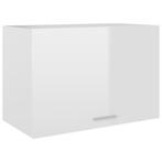 vidaXL Hangkast 60x31x40 cm spaanplaat hoogglans wit, Huis en Inrichting, Verzenden, Nieuw