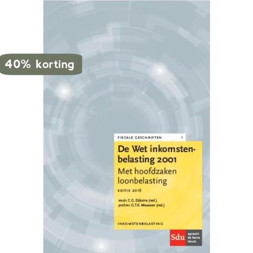 De Wet Inkomstenbelasting 2001 / Editie 2016 / Fiscale, Boeken, Wetenschap, Gelezen, Verzenden