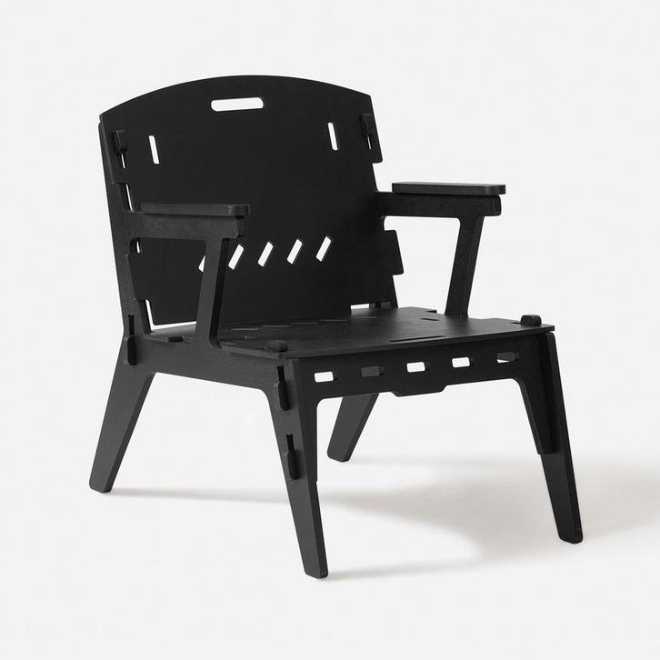 2dekans | SoBuy HFST02-SCH Designstoel Hout Zwart,, Huis en Inrichting, Stoelen, Ophalen of Verzenden