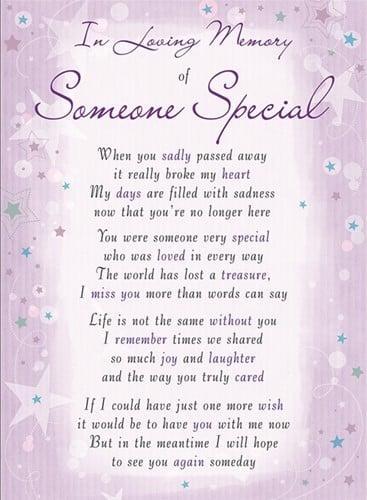 Rouwkaart herdenkingskaart ILM Someone Special 16.5 x 12 cm, Hobby en Vrije tijd, Knutselen, Nieuw