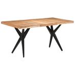 vidaXL Eettafel 160x80x76 cm massief acaciahout, Huis en Inrichting, Tafels | Eettafels, Verzenden, Nieuw