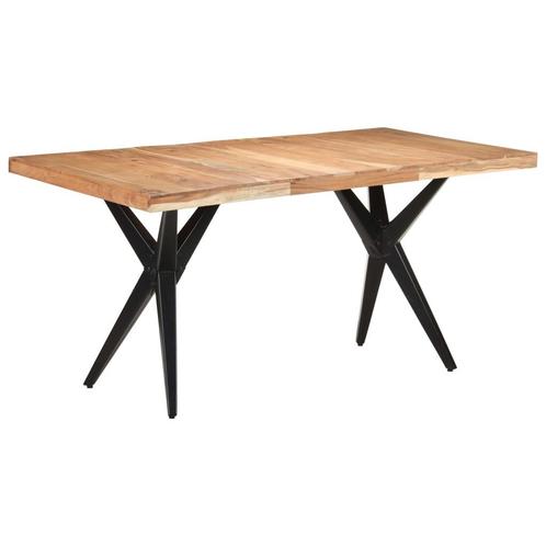 vidaXL Eettafel 160x80x76 cm massief acaciahout, Huis en Inrichting, Tafels | Eettafels, Nieuw, Verzenden
