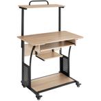 Verrijdbaar bureau Fife 80x65,5x130,5cm - Industrieel licht
