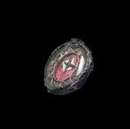 Reliquaire - Argent, Cristal de roche, Textile, Verre -