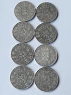 België. Leopold II (1865-1909). 5 Francs 1865-1878 (8x), Postzegels en Munten