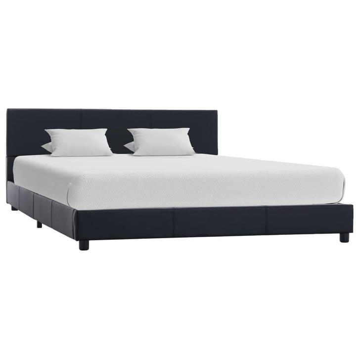 vidaXL Bedframe kunstleer zwart 160x200 cm, Huis en Inrichting, Slaapkamer | Bedden, Nieuw, Verzenden
