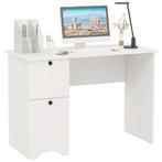 2dekans | Coast Bureau met 2 Laden – Wit – 109 x 50 x 75 cm, Huis en Inrichting, Bureaus, Ophalen of Verzenden, Nieuw