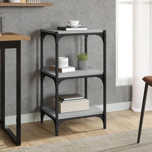 vidaXL Boekenkast 40x33x70,5 cm hout en staal grijs sonoma, Huis en Inrichting, Kasten | Boekenkasten, Nieuw, Verzenden