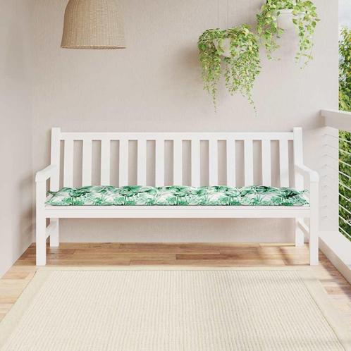 vidaXL Tuinbankkussen 180x50x7 cm oxford stof bladpatroon, Huis en Inrichting, Woonaccessoires | Kussens, Nieuw, Verzenden