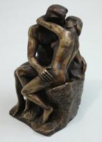 Naar August Rodin (1840-1917) - sculptuur, De Kus - 11.3 cm