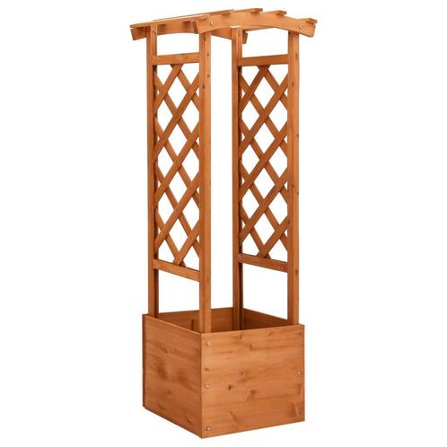 vidaXL Latwerkplantenbak met boog 49x39x130 cm vurenhout, Tuin en Terras, Bloempotten, Nieuw, Verzenden