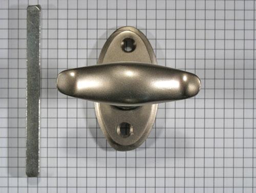 Raamkruk, mat nikkel, Doe-het-zelf en Bouw, Hang- en Sluitwerk, Klink of Kruk, Nieuw, Overige materialen