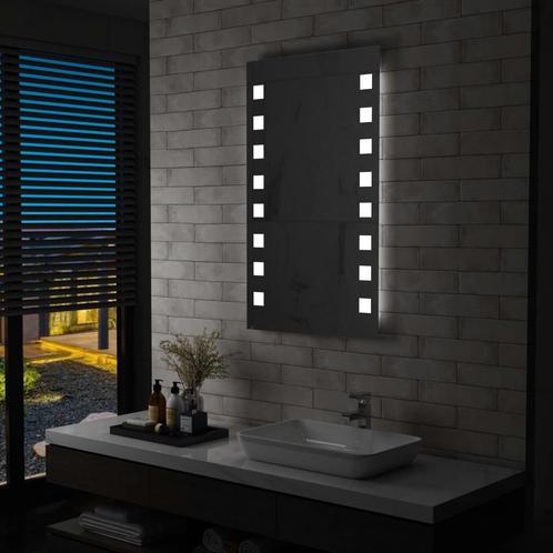 vidaXL Badkamerspiegel LED 60x100 cm, Huis en Inrichting, Woonaccessoires | Spiegels, Nieuw, Verzenden
