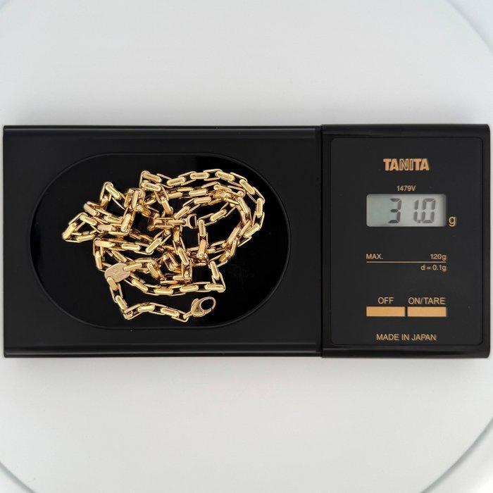 Halsketting - 18 karaat Geel goud - Solide Ketting -, Handtassen en Accessoires, Kettingen