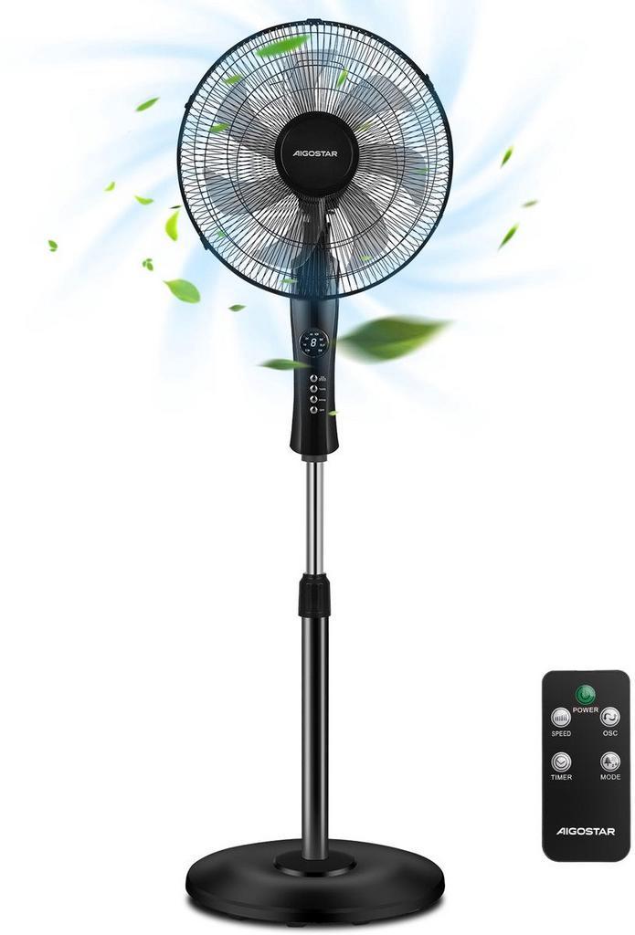 Aigostar Statiefventilator - Ventilator Staand - Verstelbaar, Huis en Inrichting, Woonaccessoires | Overige, Verzenden