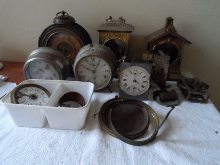 Klokonderdelen (9) - Messing, nikkel, glas, hout - 1910-1920, Antiek en Kunst, Antiek | Klokken