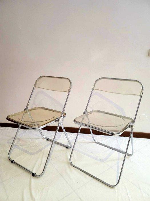 Anonima Castelli - Giancarlo Piretti - Stoel (2) - Staal,, Antiek en Kunst, Antiek | Meubels | Stoelen en Sofa's