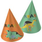 Dino Feesthoedjes Roars 6st, Verzenden, Nieuw